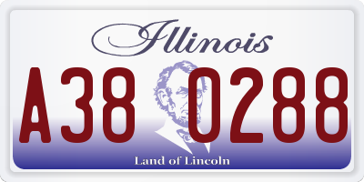 IL license plate A380288