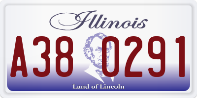 IL license plate A380291