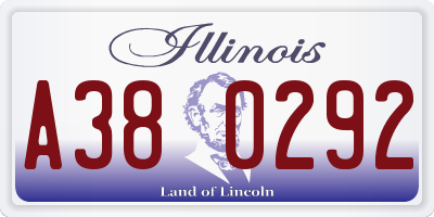 IL license plate A380292