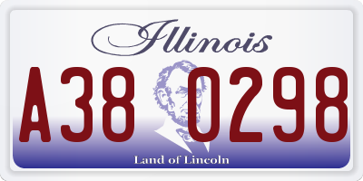 IL license plate A380298