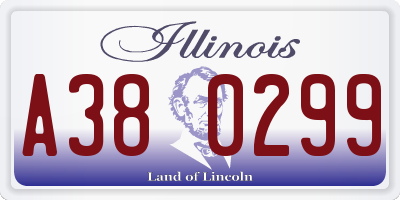 IL license plate A380299