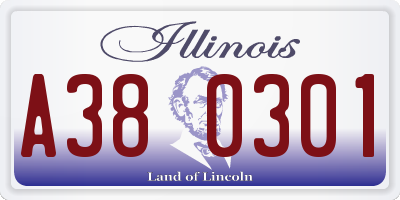 IL license plate A380301