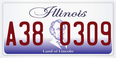 IL license plate A380309