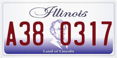 IL license plate A380317