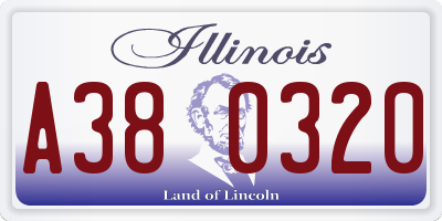 IL license plate A380320