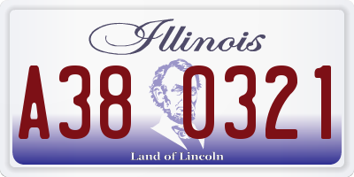 IL license plate A380321