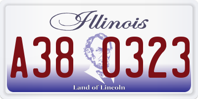 IL license plate A380323