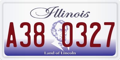 IL license plate A380327