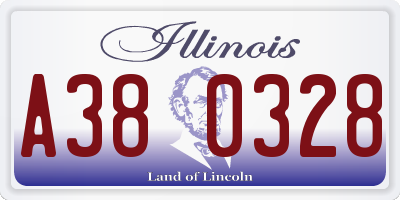 IL license plate A380328