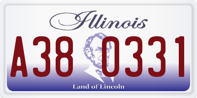IL license plate A380331