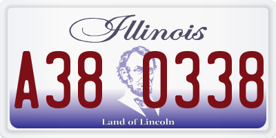 IL license plate A380338