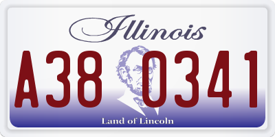 IL license plate A380341