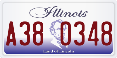 IL license plate A380348