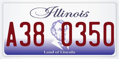 IL license plate A380350