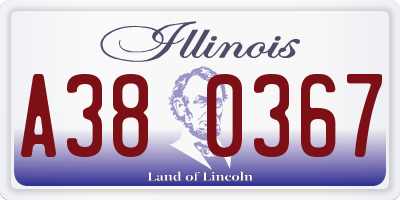 IL license plate A380367