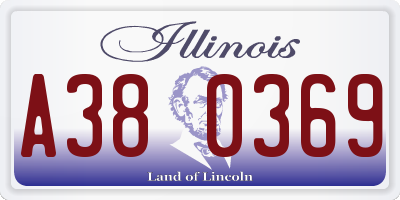 IL license plate A380369