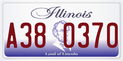 IL license plate A380370
