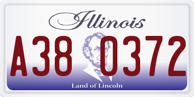 IL license plate A380372