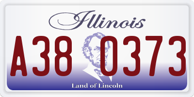 IL license plate A380373