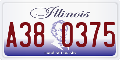 IL license plate A380375