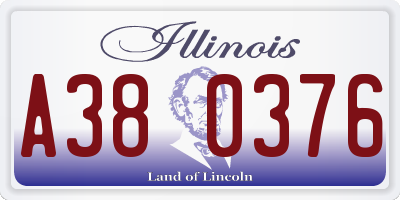 IL license plate A380376