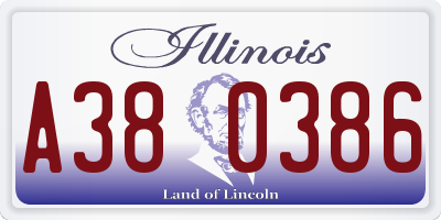 IL license plate A380386