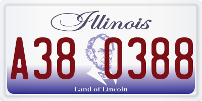IL license plate A380388