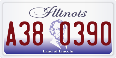 IL license plate A380390
