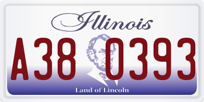 IL license plate A380393