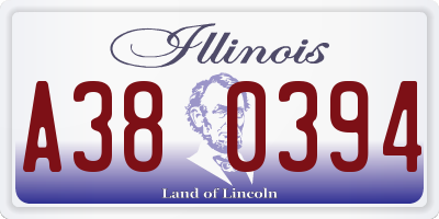 IL license plate A380394