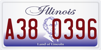 IL license plate A380396