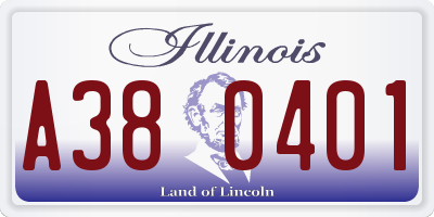 IL license plate A380401
