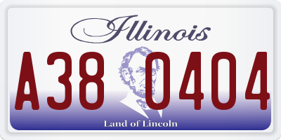 IL license plate A380404