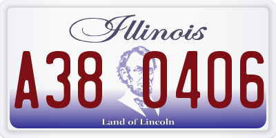 IL license plate A380406