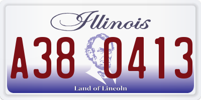 IL license plate A380413