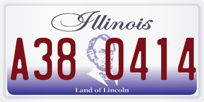 IL license plate A380414
