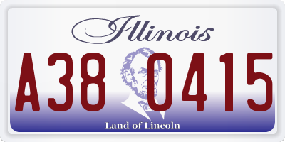 IL license plate A380415