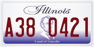 IL license plate A380421