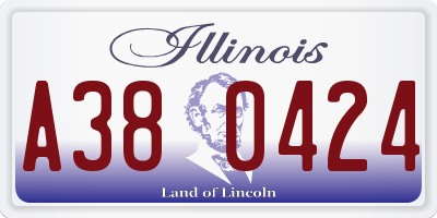 IL license plate A380424