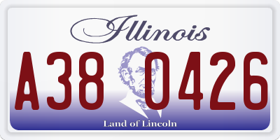IL license plate A380426