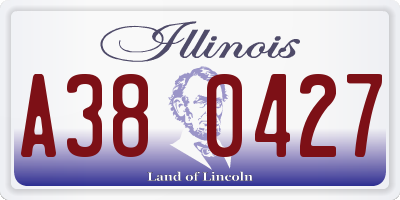 IL license plate A380427