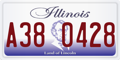 IL license plate A380428