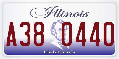 IL license plate A380440