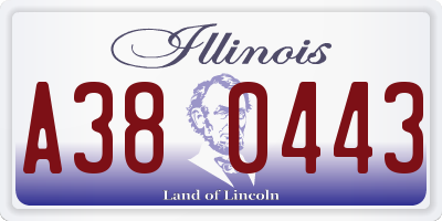 IL license plate A380443