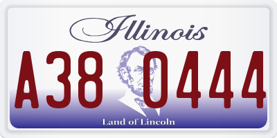 IL license plate A380444