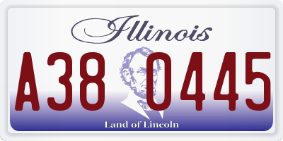 IL license plate A380445