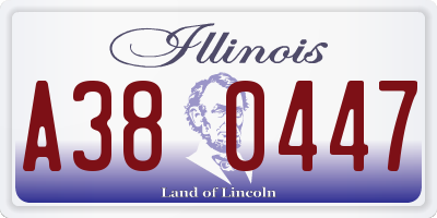 IL license plate A380447