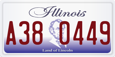 IL license plate A380449