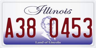 IL license plate A380453