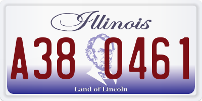 IL license plate A380461